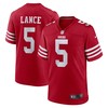 Trey Lance San Francisco 49ers Game Player Jersey Scarlet Nfl - Robokeg