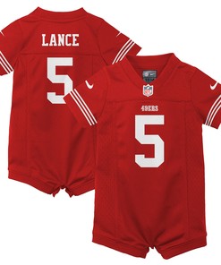 Trey Lance San Francisco 49ers Infant Romper Game Jersey - Scarlet Nfl - Robokeg