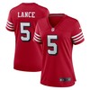 Trey Lance San Francisco 49ers Womens Alternate Game Player Jersey - Scarlet Nfl - Robokeg