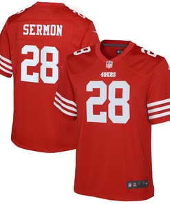 Trey Sermon San Francisco 49ers Game Jersey - Scarlet Nfl - Robokeg