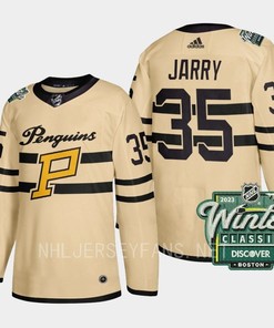 Tristan Jarry 35 Pittsburgh Penguins 2023 Winter Classic Cream Jersey - Robokeg