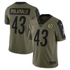 Troy Polamalu Pittsburgh Steelers 2021 Salute To Service Retired Player Limited Jersey - Olive Nfl - Robokeg