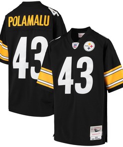 Troy Polamalu Pittsburgh Steelers Mitchell And Ness 2005 Gridiron Classics Retired Player Legacy Jersey Black Nfl - Robokeg
