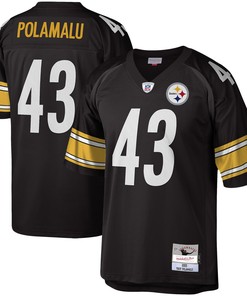 Troy Polamalu Pittsburgh Steelers Mitchell And Ness Legacy Replica Jersey Black Nfl - Robokeg