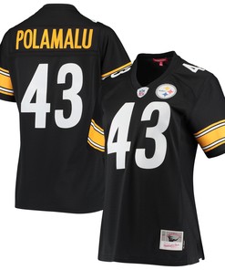 Troy Polamalu Pittsburgh Steelers Mitchell And Ness Womens Legacy Replica Team Jersey Black Nfl - Robokeg