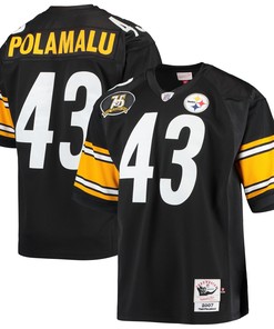 Troy Polamalu Pittsburgh Steelers Mitchell & Ness 2007 Authentic Retired Player Jersey - Black Nfl - Robokeg
