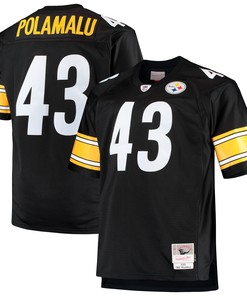 Troy Polamalu Pittsburgh Steelers Mitchell & Ness Big & Tall 2005 Retired Player Replica Jersey - Black Nfl - Robokeg