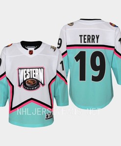 Troy Terry 19 Anaheim Ducks 2023 All-Star Game Jersey White Equipment - Robokeg