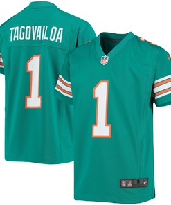 Tua Tagovailoa Miami Dolphins Alternate Game Jersey Aqua Nfl - Robokeg