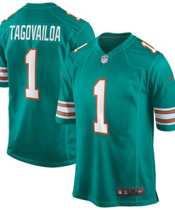 Tua Tagovailoa Miami Dolphins Alternate Game Jersey Aqua Nfl - Robokeg