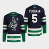 Tucker Poolman 5 Reverse Retro 2.0 2022 Vancouver Canucks Navy Jersey Primegreen - Robokeg