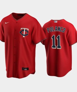Twins 11 Jorge Polanco Alternate Jersey Red Jersey - Robokeg