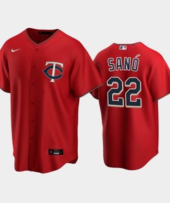 Twins 22 Miguel Sano Alternate Jersey Red Jersey - Robokeg