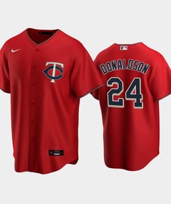Twins 24 Josh Donaldson Alternate Jersey Red Jersey - Robokeg