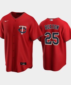 Twins 25 Byron Buxton Alternate Jersey Red Jersey - Robokeg