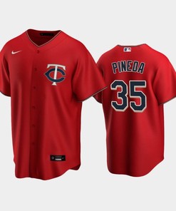 Twins 35 Michael Pineda Alternate Jersey Red Jersey - Robokeg
