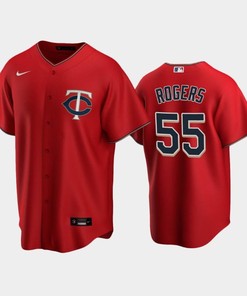 Twins 55 Taylor Rogers Alternate Jersey Red Jersey - Robokeg