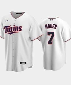 Twins 7 Joe Mauer Home White Jersey - Robokeg