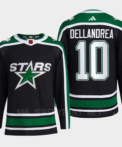 Ty Dellandrea 10 Reverse Retro 2.0 Dallas Stars 2022 Black Jersey Pro Primegreen - Robokeg