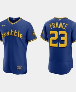 Ty France 23 Seattle Mariners 2023 City Connect Elite Jersey - Royal - Robokeg