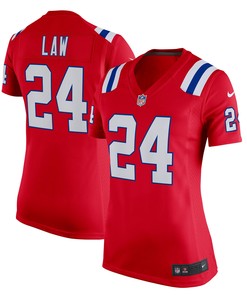 Ty Law New England Patriots Womens Retired Game Jersey - Red Nfl - Robokeg