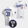 Tyler Anderson Honor Vin Scully Los Angeles Dodgers White 31 Jersey - Robokeg