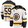 Tyler Bertuzzi 59 Boston Bruins Stanley Cup 2023 Playoffs Patch Away Breakaway Men Jersey - White - Robokeg