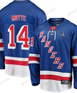 Tyler Motte 14 New York Rangers Stanley Cup 2023 Playoffs Patch Home Breakaway Men Jersey - Blue - Robokeg