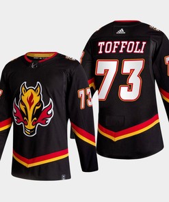 Tyler Toffoli 73 Calgary Flames Alternate Black Jersey 2022-23 - Robokeg