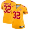 Tyrann Mathieu Kansas City Chiefs Womens Inverted Legend Jersey - Gold Nfl - Robokeg