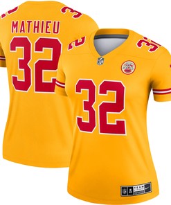 Tyrann Mathieu Kansas City Chiefs Womens Inverted Legend Jersey - Gold Nfl - Robokeg