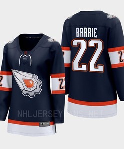 Tyson Barrie 22 Edmonton Oilers 2022 Special Edition 2.0 Women Breakaway Player Retro Jersey Navy - Robokeg