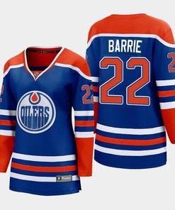 Tyson Barrie 22 Edmonton Oilers 2022-23 Home Women Premier Breakaway Player Jersey Royal - Robokeg