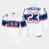 USA Sasha Chmelevski 23 2022 IIHF World Championship White Home Jersey - Robokeg