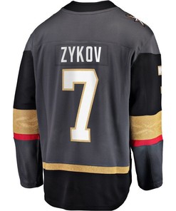Valentin Zykov Vegas Golden Knights Home Breakaway Player Jersey - Black - Robokeg