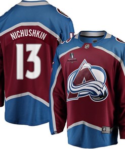 Valeri Nichushkin 13 Colorado Avalanche Stanley Cup 2023 Playoffs Patch Home Breakaway Men Jersey - Burgundy - Robokeg