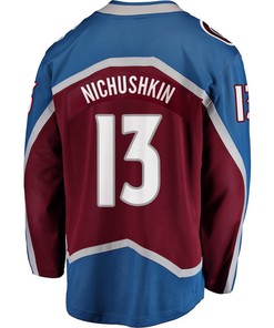 Valeri Nichushkin 13 Colorado Avalanche Stanley Cup 2023 Playoffs Patch Home Breakaway Men Jersey - Burgundy - Robokeg