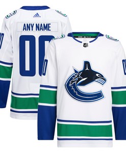 Vancouver Canucks Adidas Away Primegreen Authentic Pro Custom Jersey White Custom Jerseys Nhl - Robokeg