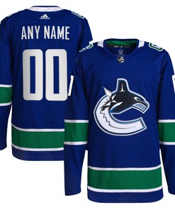 Vancouver Canucks Adidas Home Primegreen Authentic Pro Custom Jersey Royal Custom Jerseys Nhl - Robokeg