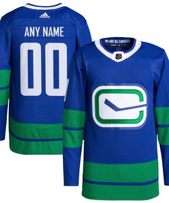 Vancouver Canucks Adidas Primegreen Authentic Pro Custom Jersey - Royal Custom Jerseys Nhl - Robokeg