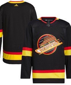 Vancouver Canucks Adidas Retro Primegreen Authentic Pro Blank Jersey Black Nhl - Robokeg