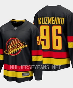 Vancouver Canucks Andrei Kuzmenko 96 2023-24 Alternate Jersey Breakaway Black - Robokeg