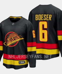 Vancouver Canucks Brock Boeser 6 2023-24 Alternate Jersey Breakaway Black - Robokeg