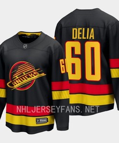 Vancouver Canucks Collin Delia 60 2023-24 Alternate Jersey Breakaway Black - Robokeg