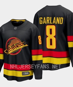 Vancouver Canucks Conor Garland 8 2023-24 Alternate Jersey Breakaway Black - Robokeg