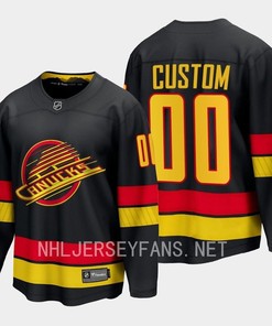 Vancouver Canucks Custom 00 2023-24 Alternate Jersey Breakaway Black - Robokeg