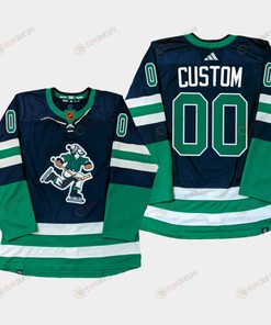 Vancouver Canucks Custom 00 Navy PrimeGreen Reverse Retro Jersey 2022-23 - Robokeg