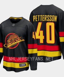 Vancouver Canucks Elias Pettersson 40 2023-24 Alternate Jersey Breakaway Black - Robokeg