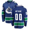 Vancouver Canucks Fanatics Branded Home Team Breakaway Custom Jersey - Blue Custom Jerseys Nhl - Robokeg