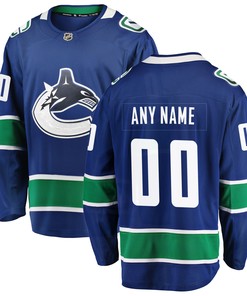 Vancouver Canucks Fanatics Branded Home Team Breakaway Custom Jersey - Blue Custom Jerseys Nhl - Robokeg